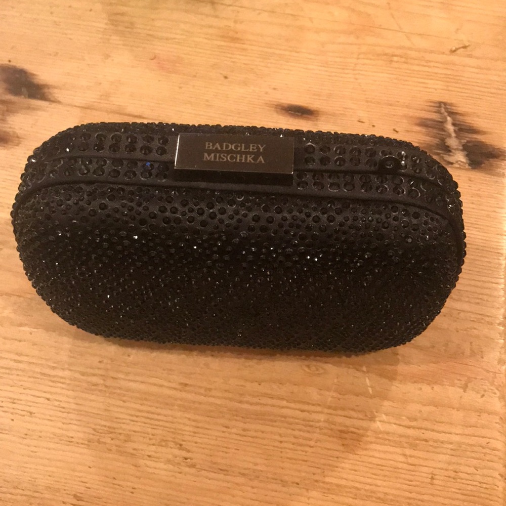 Badgley Mischka black beaded clutch